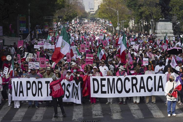 Massive Protesting in Mexico against electoral reforms.